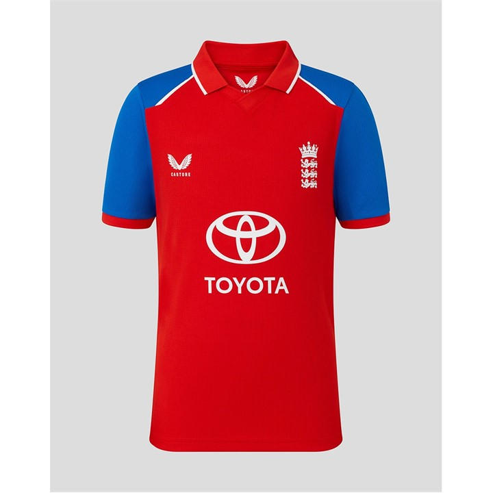 England   Kids  26/27  Cricket T20 Shirt, Football by Castore in Size 9 - 10 Years, Sports Direct
