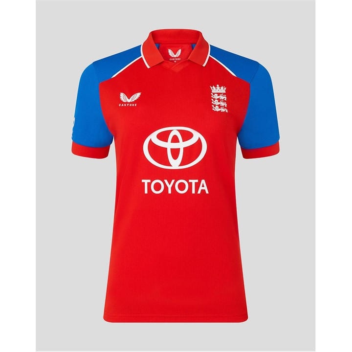 England  Women's  26/27  Cricket T20 Shirt, Football by Castore in Size 14, Sports Direct