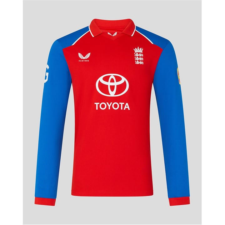 England  Men's  26/27  Cricket T20 Long Sleeve Shirt, Football by Castore in Size L, Sports Direct