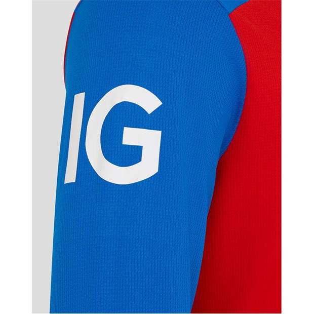 FryRed/PrnBlue - Castore - Mens 26/27 England Cricket T20 Long Sleeve Shirt