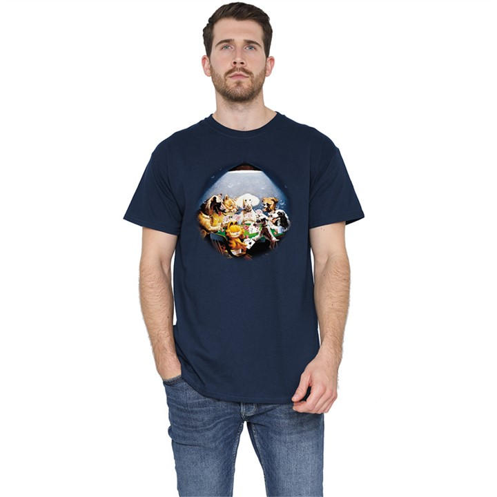 Garfield Men's Blue Playing With The Big Dogs T Shirt Navy in Size 2XL, Sports Direct