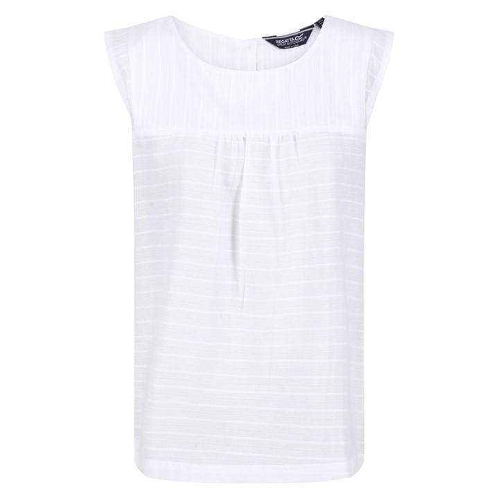 Regatta Women's White Bridgidine Sleeveless Shirt in Size 12, Sports Direct