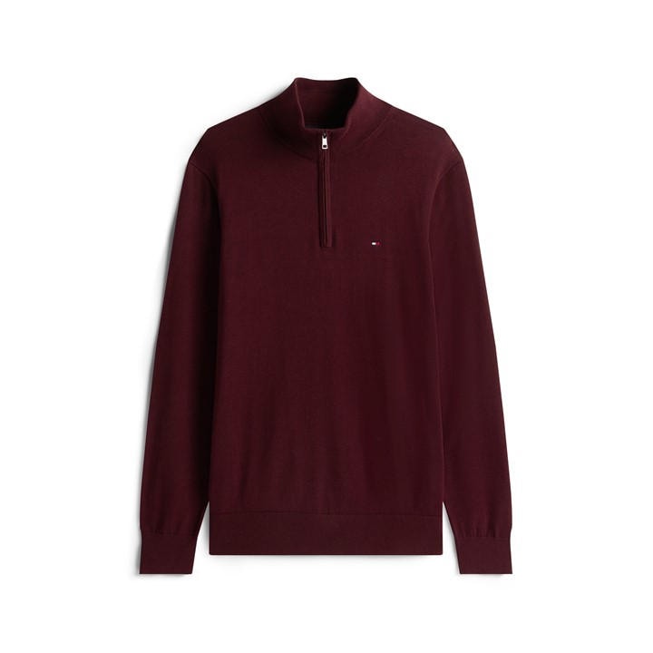 Tommy Hilfiger Men's Red Half-Zip Sweater in Size XL, Sports Direct