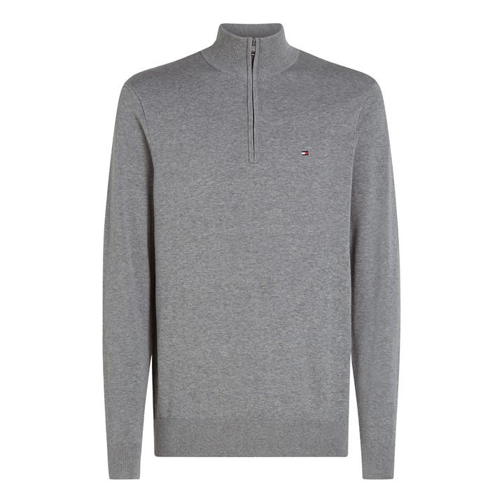 Tommy Hilfiger Men' Grey Half-Zip Sweater in Size S, Sports Direct