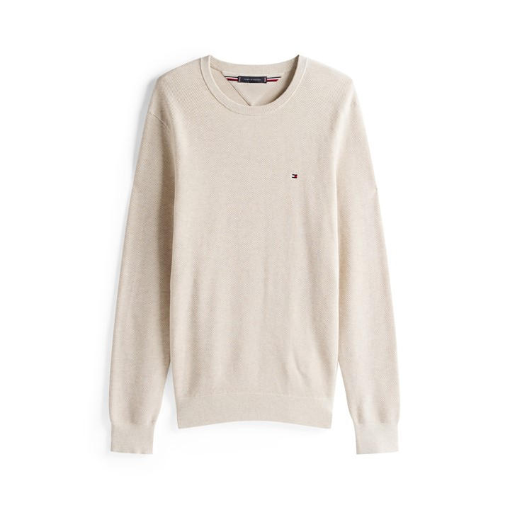 Tommy Hilfiger Men's Beige Pullover Sweater in Size XL, Sports Direct