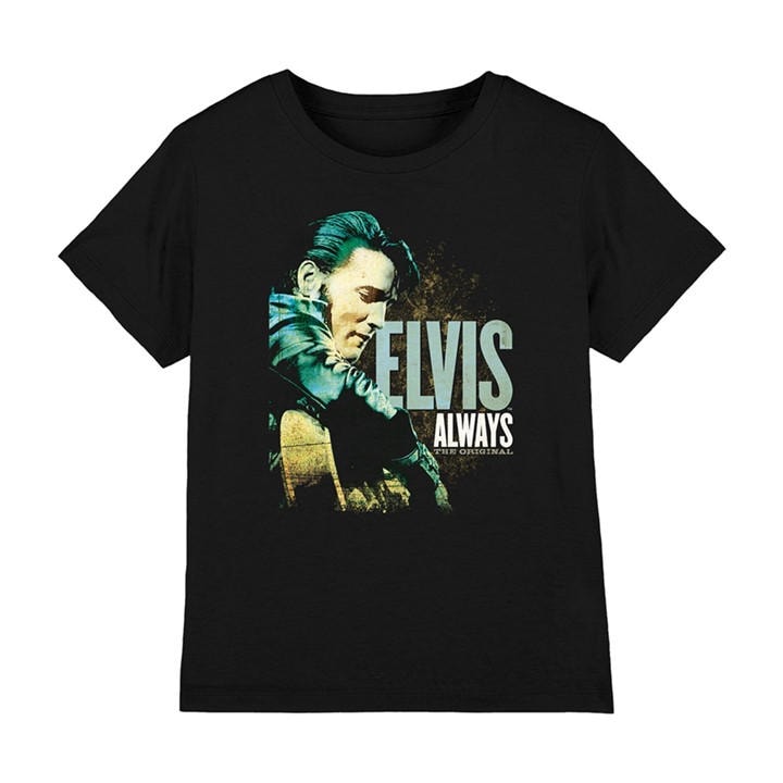 Elvis Presley Boys Black Always The Original Kids T-Shirt Bl in Size 5 - 6 Years, Sports Direct