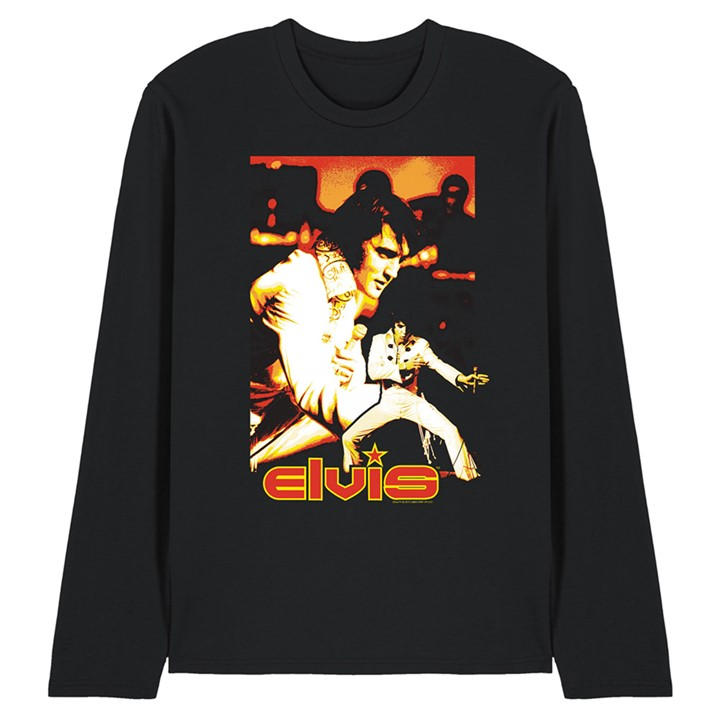 Elvis Presley Men's Black Showman Long Sleeve T-Shirt in Size XL, Sports Direct
