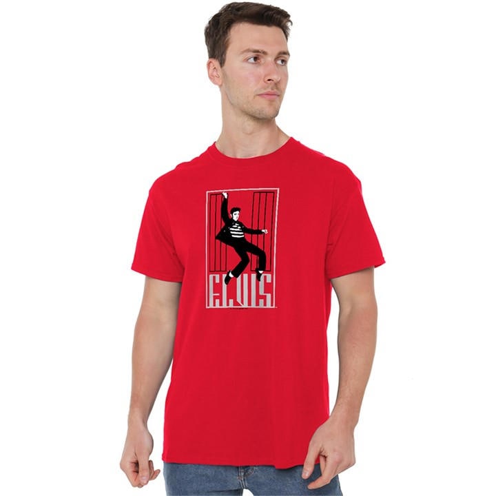 Elvis Presley Men's Red One Jailhouse T-Shirt in Size 2XL, Sports Direct