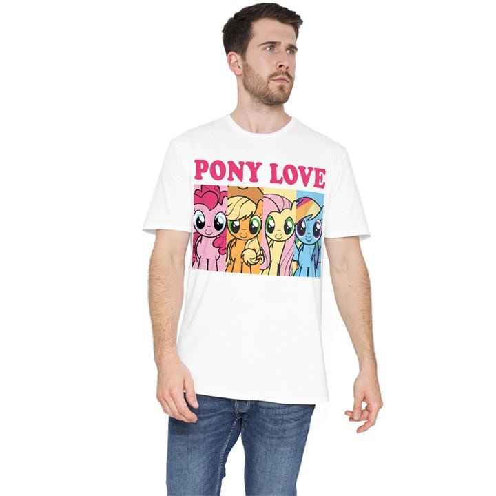 Hasbro Men's White My Little Pony Pony Love  T-Shirt in Size 4XL, Sports Direct
