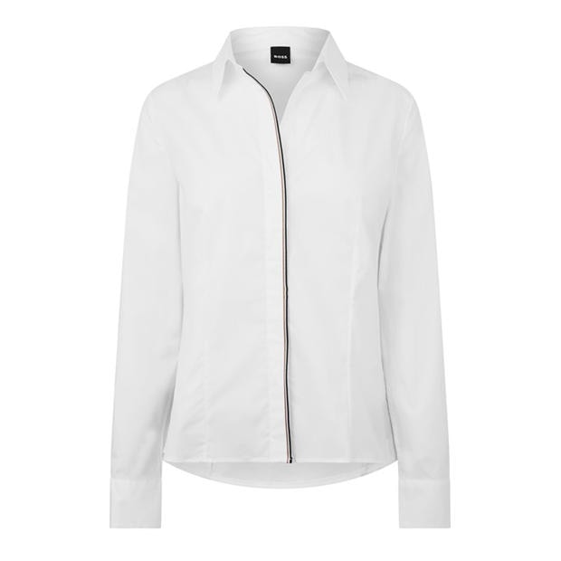 White - Boss - Women's Bierdie Tailored Fit Shirt