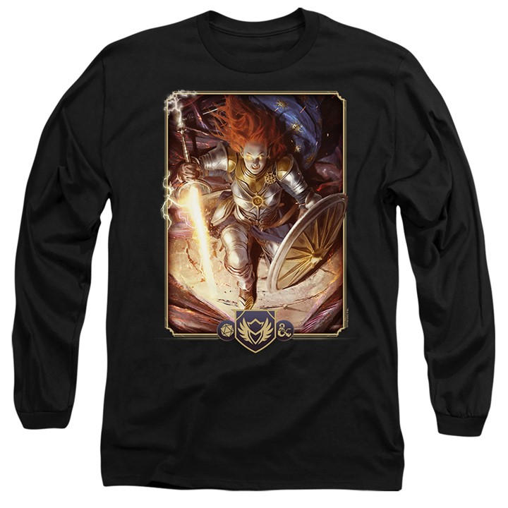 Hasbro Men's Black Dungeons & Dragons - 2024 Paladin Key Art Long Sle in Size L, Sports Direct