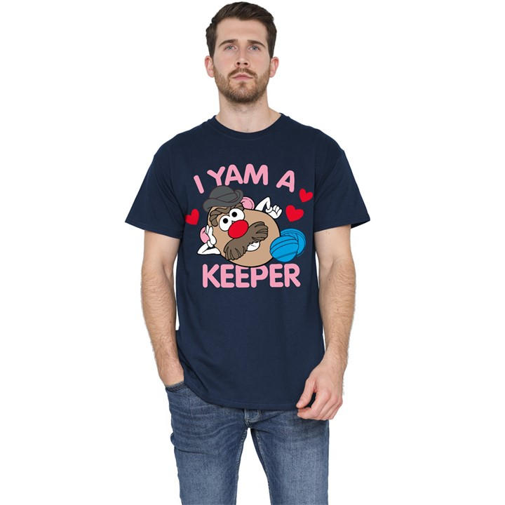 Hasbro Men's Blue Mr Potato Head Yam A Keeper  T-Shirt Navy in Size 4XL, Sports Direct
