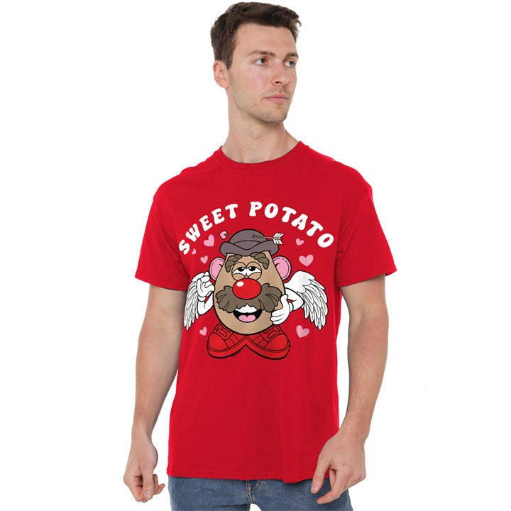 Hasbro Men's Red Mr Potato Head Sweet Potato  T-Shirt in Size 2XL, Sports Direct