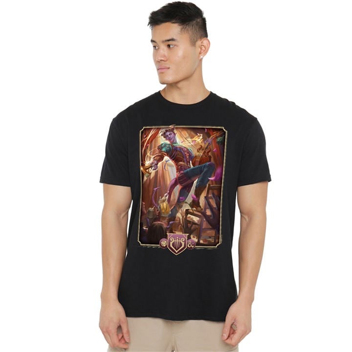 Hasbro Men's Black Dungeons & Dragons - 2024 Bard Key Art T-Shirt in Size 2XL, Sports Direct