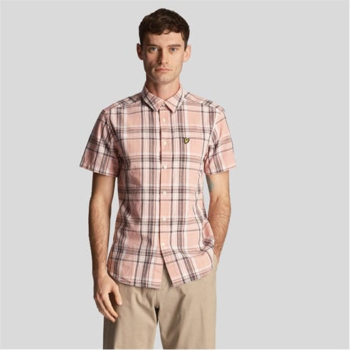 Lyle and Scott - Linen Check Short Sleeve Shirt