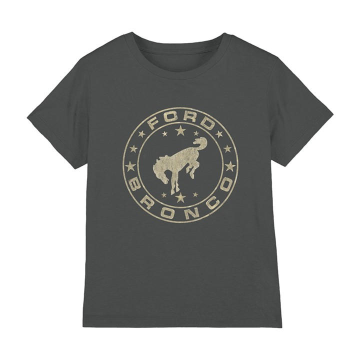 Ford Boys Grey Bronco Vintage Star Bronco Kids T-Shirt Char in Size 7 - 8 Years, Sports Direct