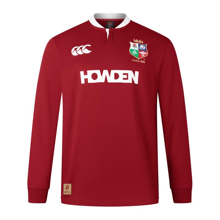 Canterbury Men's Red British And Irish Lions 2025 Long Sleeve Classic Shirt  in Size XL, Sports Direct
