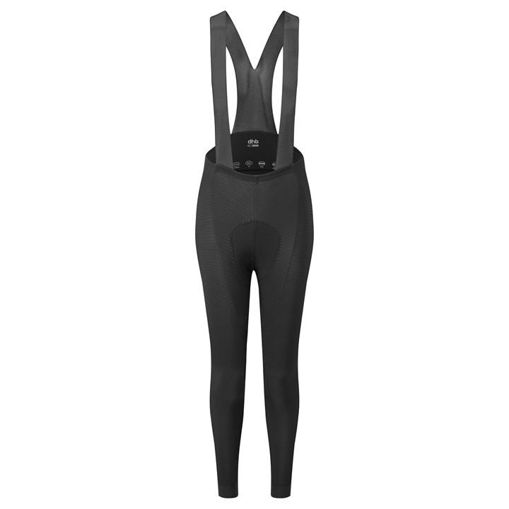 Dhb Women's Black Aeron Lab Thermal Bib Tights in Size 14, Sports Direct