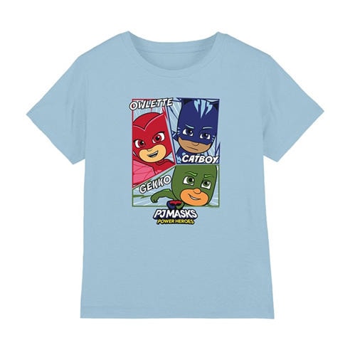 PJ Masks - PJ Masks Comic Heroes T-Shirt Light Blue