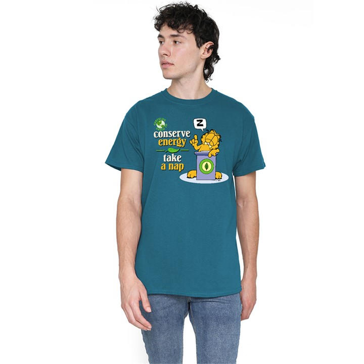 Garfield Men' Grey Conserve Energy T Shirt Slate in Size S, Sports Direct