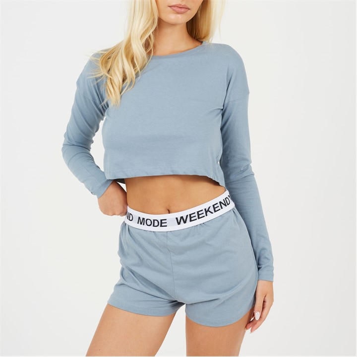 Brave Soul Women's Blue Weekend Mode Lounge Sets in Size 14, Sports Direct