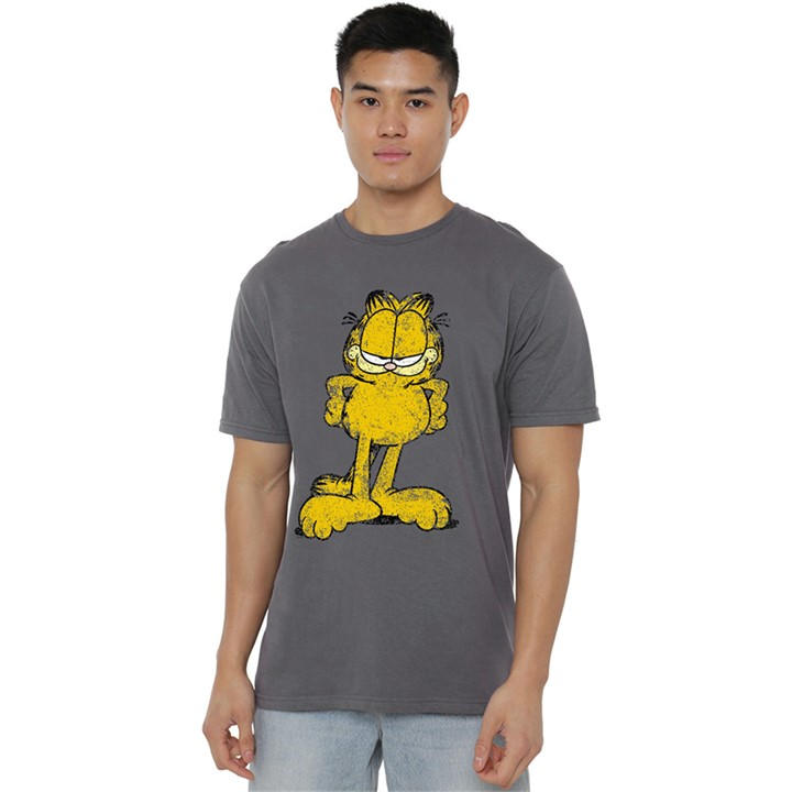 Ol  Men's  Big  Cat T Shirt Charcoal, Football by Garfield in Size 4XL, Sports Direct