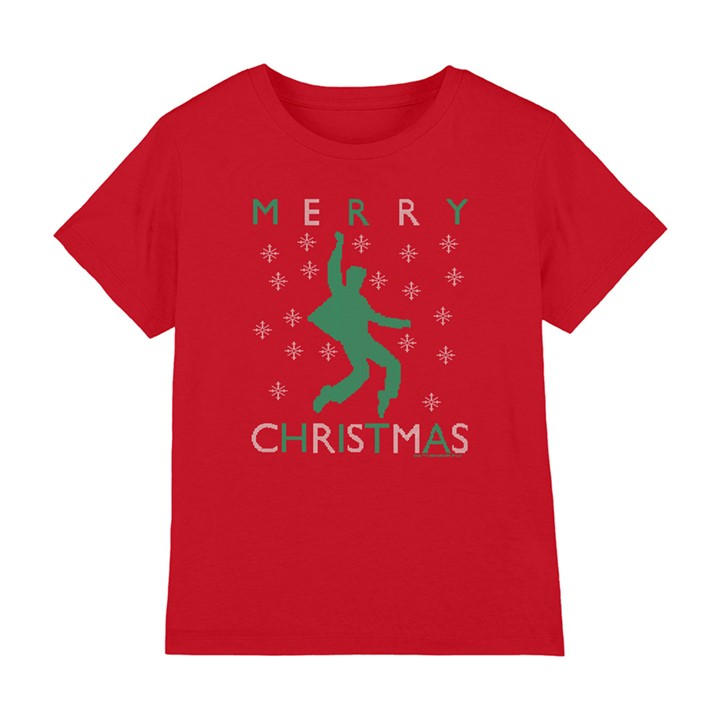 Elvis Presley Boys Red Elvis Dancing Ugly Christmas Kids T-Shirt, Sports Direct