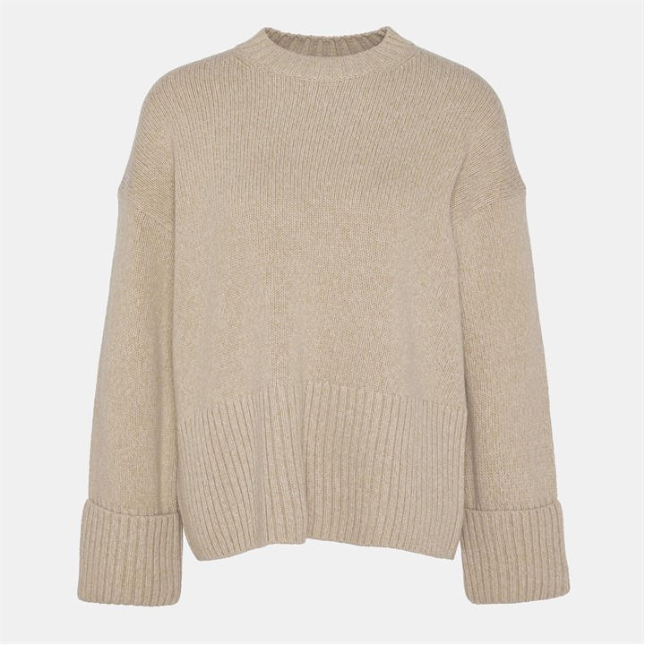 Barbour Women's Beige Cassandra Crew Neck Jumper in Size 16, Sports Direct