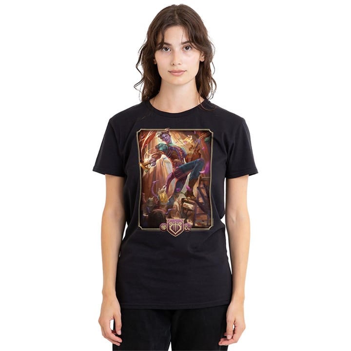 Hasbro Women's Black Dungeons & Dragons - 2024 Bard Key Art T-Shirt in Size M, Sports Direct