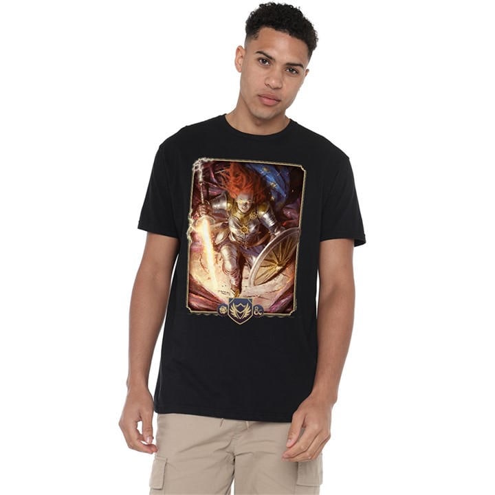 Hasbro Men's Black Dungeons & Dragons - 2024 Paladin Key Art T-Shirt in Size 2XL, Sports Direct
