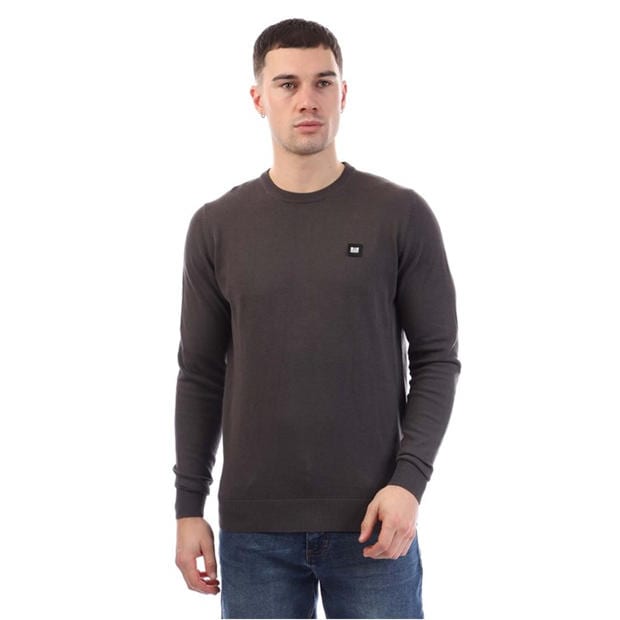 Charcoal - Weekend Offender - Argentina Cotton Crew Knit