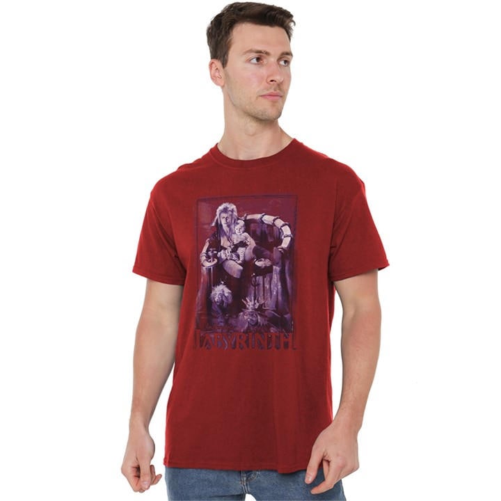 Men's Red Other Labyrinth Goblin Baby T Shirt Cardinal in Size XL, Sports Direct