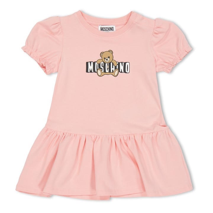 Moschino Girls Pink Kids' Bear T-Shirt Dress in Size 0 - 2 Years, Sports Direct