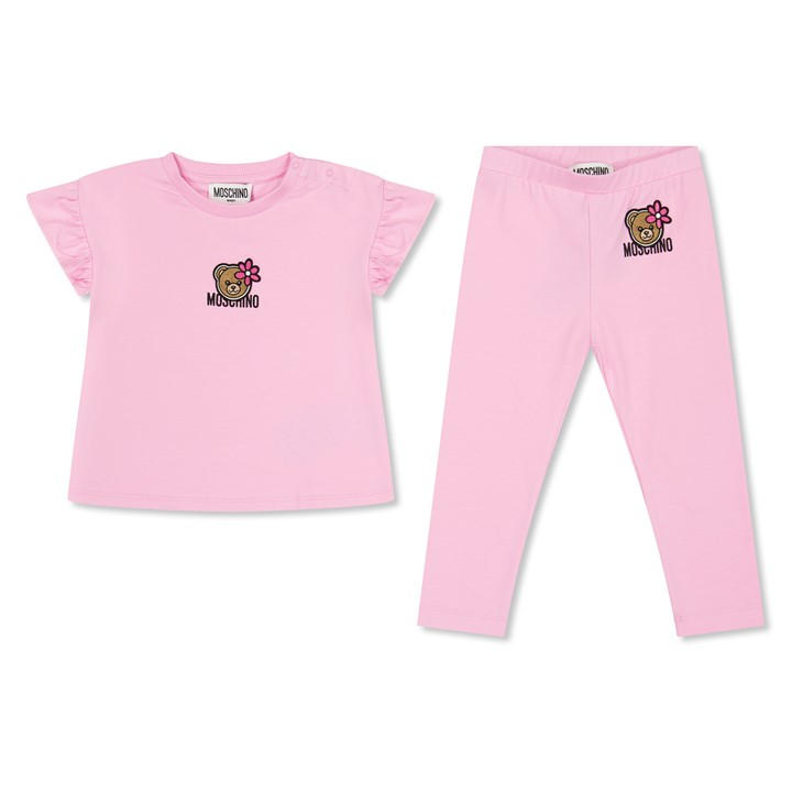 Moschino Girls Pink Kids' T-Shirt And Leggings Set in Size 0 - 2 Years, Sports Direct