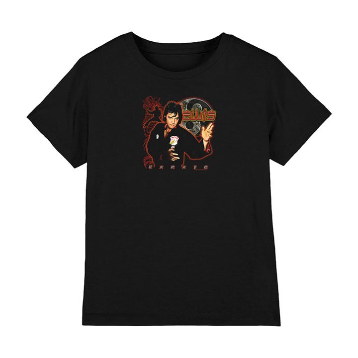 Elvis Presley Boys Black Karate Kids T-Shirt, Sports Direct