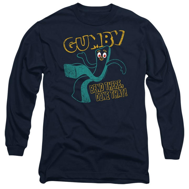 Men's Blue Other Gumby Bend There Long Sleeve T-Shirt Navy in Size 2XL, Sports Direct