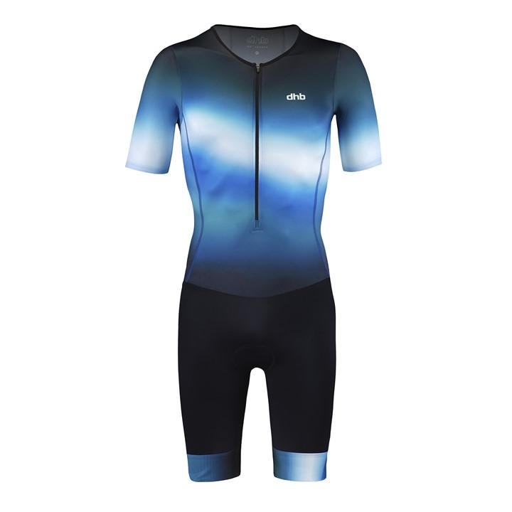 Dhb Men's Blue Hydron Short Sleeve Tri Suit in Size XL, Sports Direct