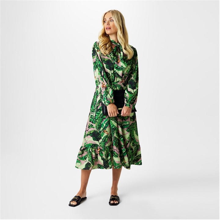 Biba Women's  Tiered Midi Dress in Size 8, Sports Direct