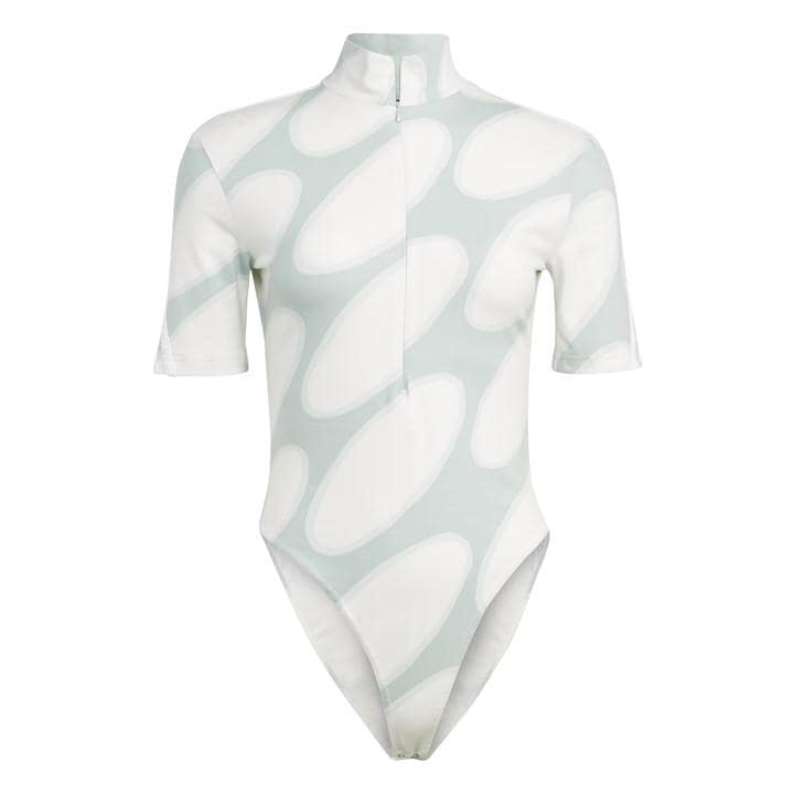 Adidas Women's White X Marimekko Future Icons Three Stripes Bodysuit in Size M, Sports Direct