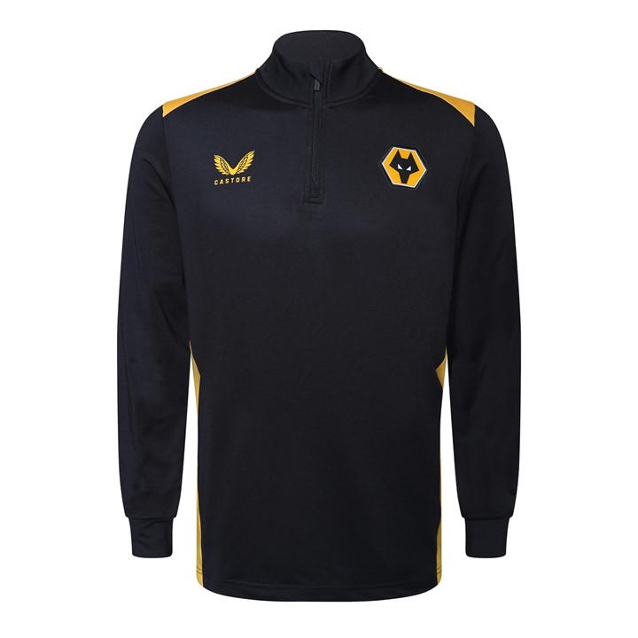 Castore Men's Black Wlvs 1/4 Zip in Size M, Sports Direct