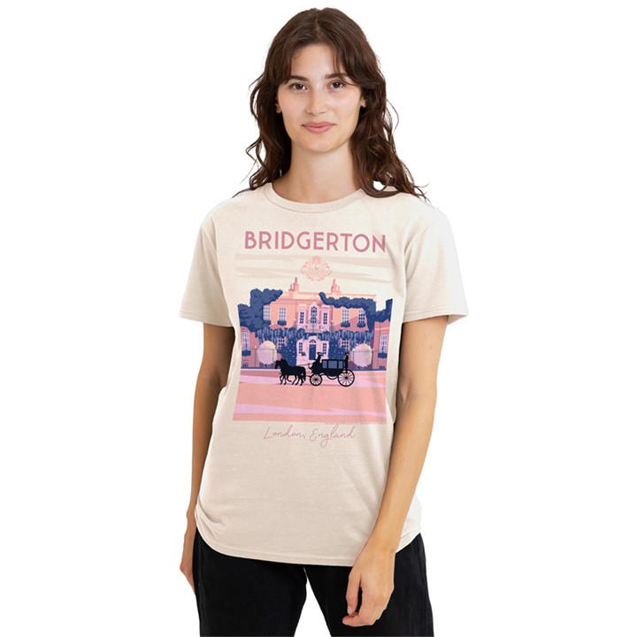 Bridgerton Women's Beige Modern Minimal T Shirt Natural, Sports Direct