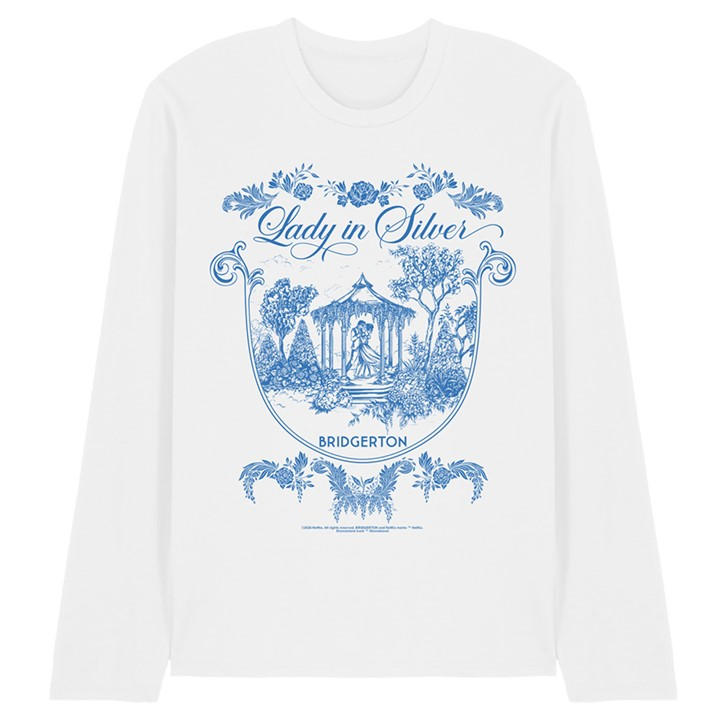 Bridgerton Men's White Fairy Tale Gazebo Dancing Long Sleeve T in Size XL, Sports Direct