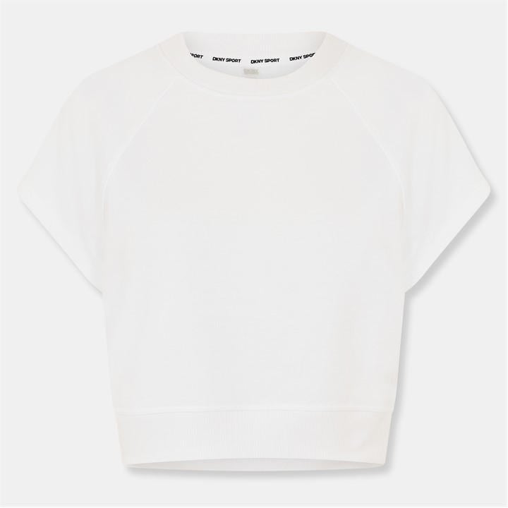 Dkny Women's White Logo Crew Neck Jumper in Size 10, Sports Direct