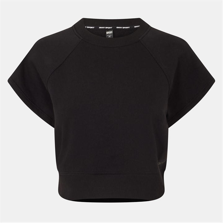 Dkny Women's Black Logo Crew Neck Jumper in Size 8, Sports Direct