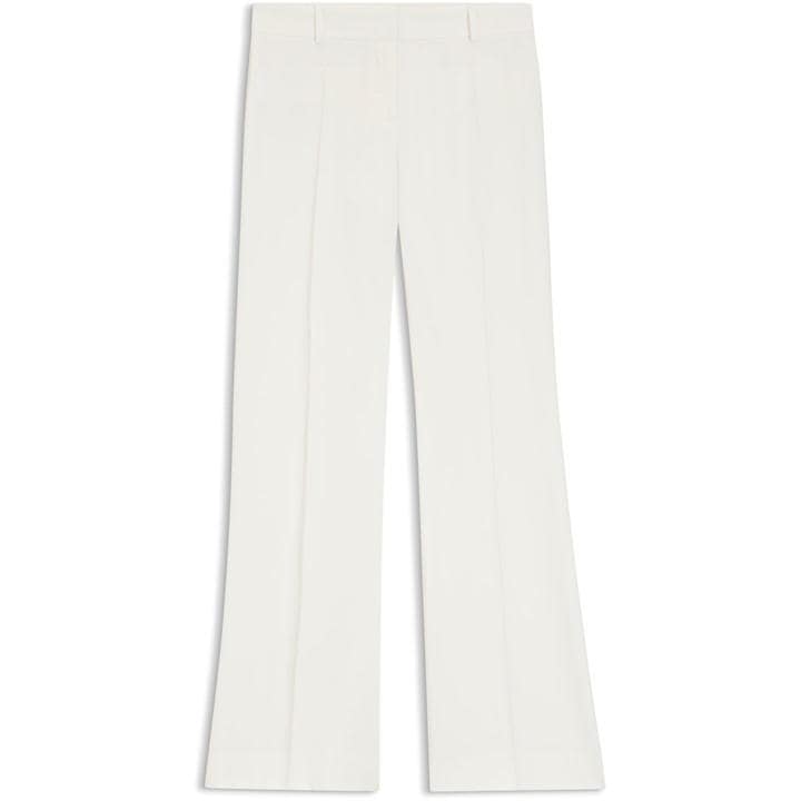 Hugo Women's Cream Flared Trousers in Size 12, Sports Direct