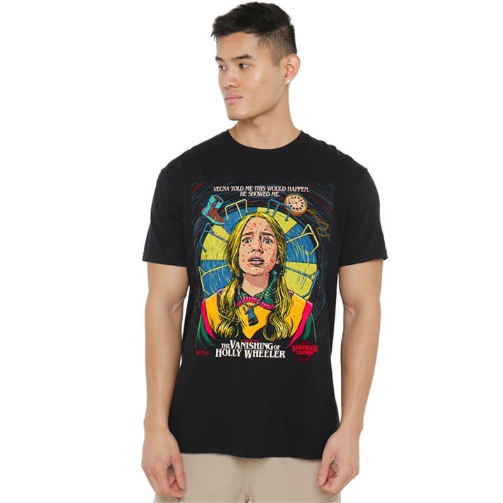 Stranger Things Men' Black 5 Butcher Billy Chapter 2 T Shirt in Size S, Sports Direct