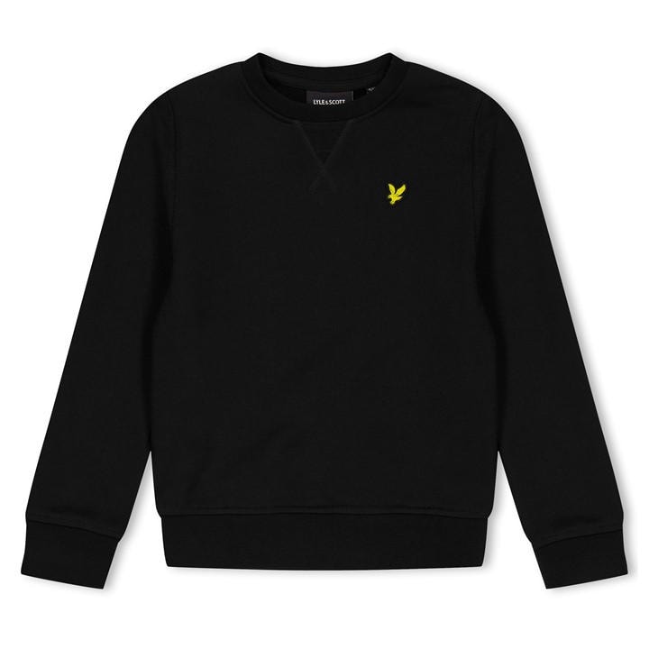 Lyle And Scott Boys Black Kids' Cotton Crew Sweatshirt in Size 5 - 6 Years, Sports Direct