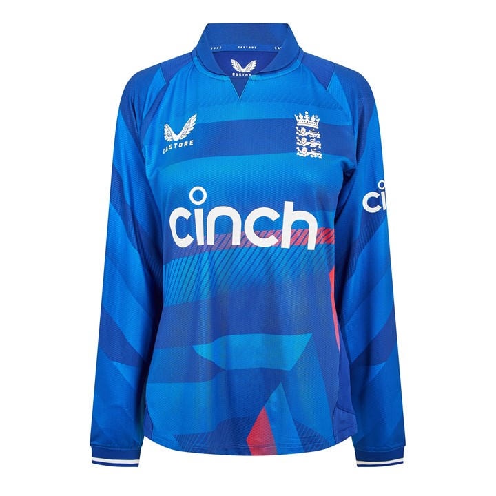 Castore Women's Blue Long Sleeve Cricket Shirt in Size 14, Sports Direct