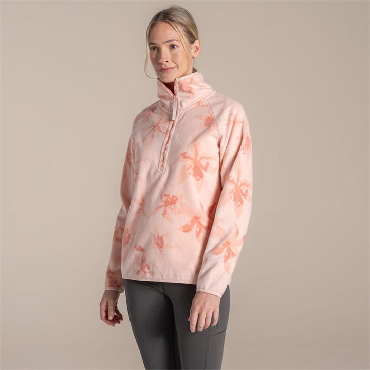 Craghoppers Women's Sherbertprt Reedmace Insulated Half Zip Microfleece Top in Size 16, Sports Direct
