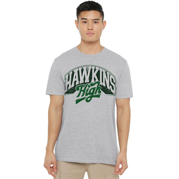 Stranger Things Men's Grey Hawkins High Logo T-Shirt Athleti in Size M, Sports Direct